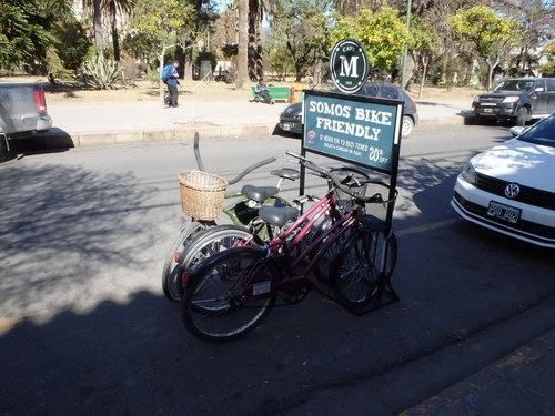 Bike Friendly and a Plaza across the street.